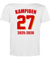 T-shirt 27x Champion Dos | Eindhoven | Shirt Kampioen 2025-2026 | Geen d'article officiel du PSV | Blanc | taille XS