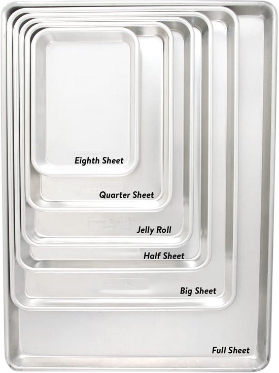 Professionele Bakplaat Set Half en Kwart Formaat - Duurzaam Aluminium — afbeelding 5