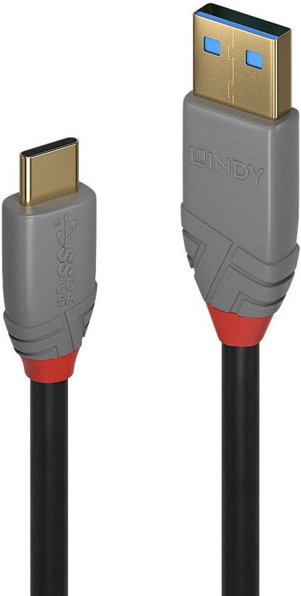 USB-A naar USB-C Kabel 3.2 Gen 2 - 10 Gbit/s - 5A Snel Opladen - 3 Meter