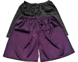 Set van 3 Satijnen Boxershorts voor Heren Mouwloos Comfortabel Ondergoed