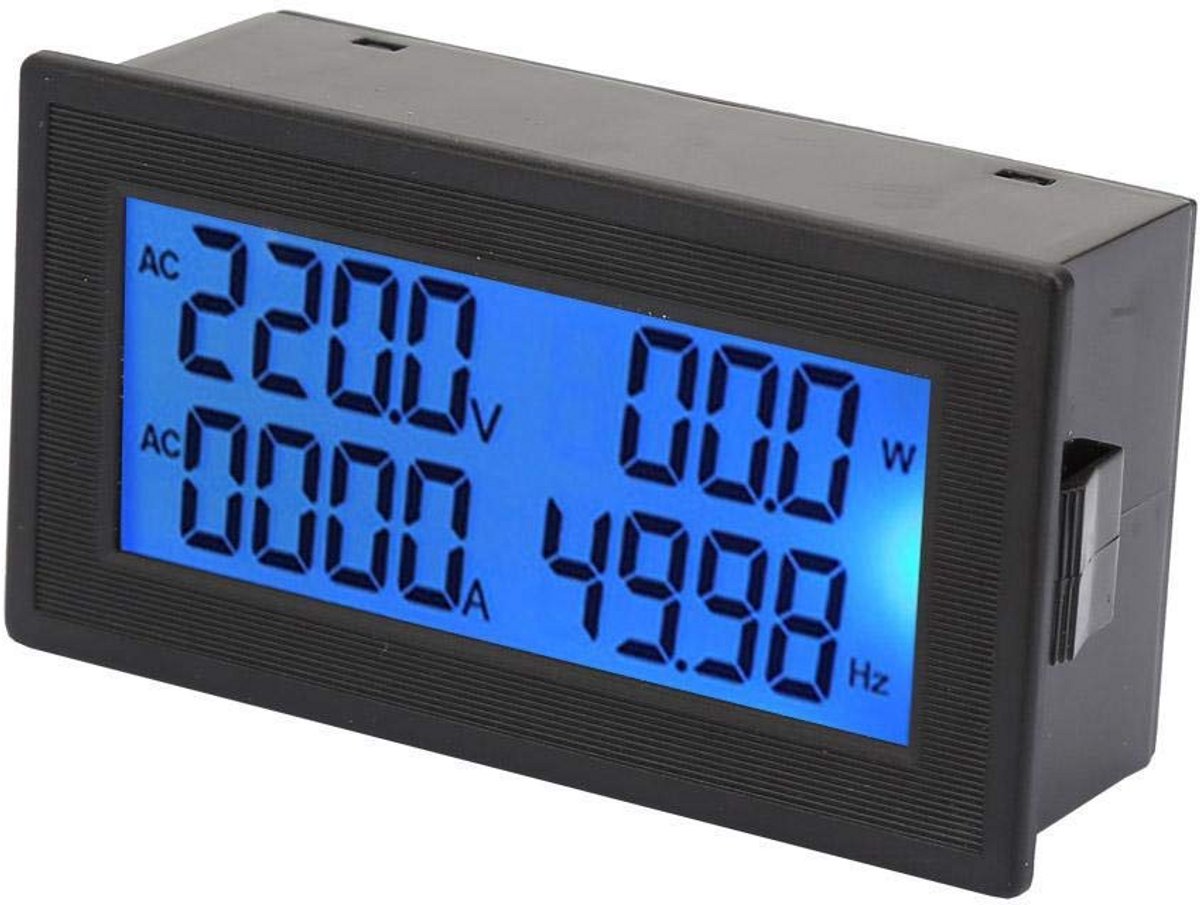 Digitale AC Spannings- en Stroommeter met Vermogensmeting
