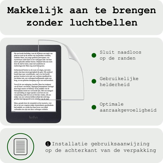 Screenprotector Folie Geschikt voor Kobo Nia Screenprotector Bescherm Folie - Screenprotector Folie Geschikt voor Kobo Nia Screen Protector Screen Cover - 2 Stuks — afbeelding 5
