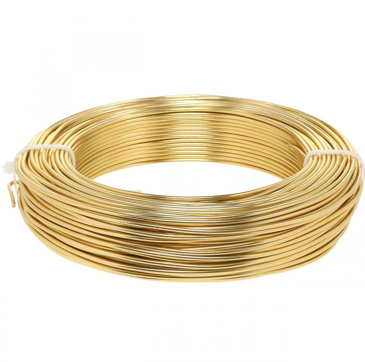 Flexibele goudkleurige aluminiumdraad 2mm - Hobbydraad voor doe-het-ze
