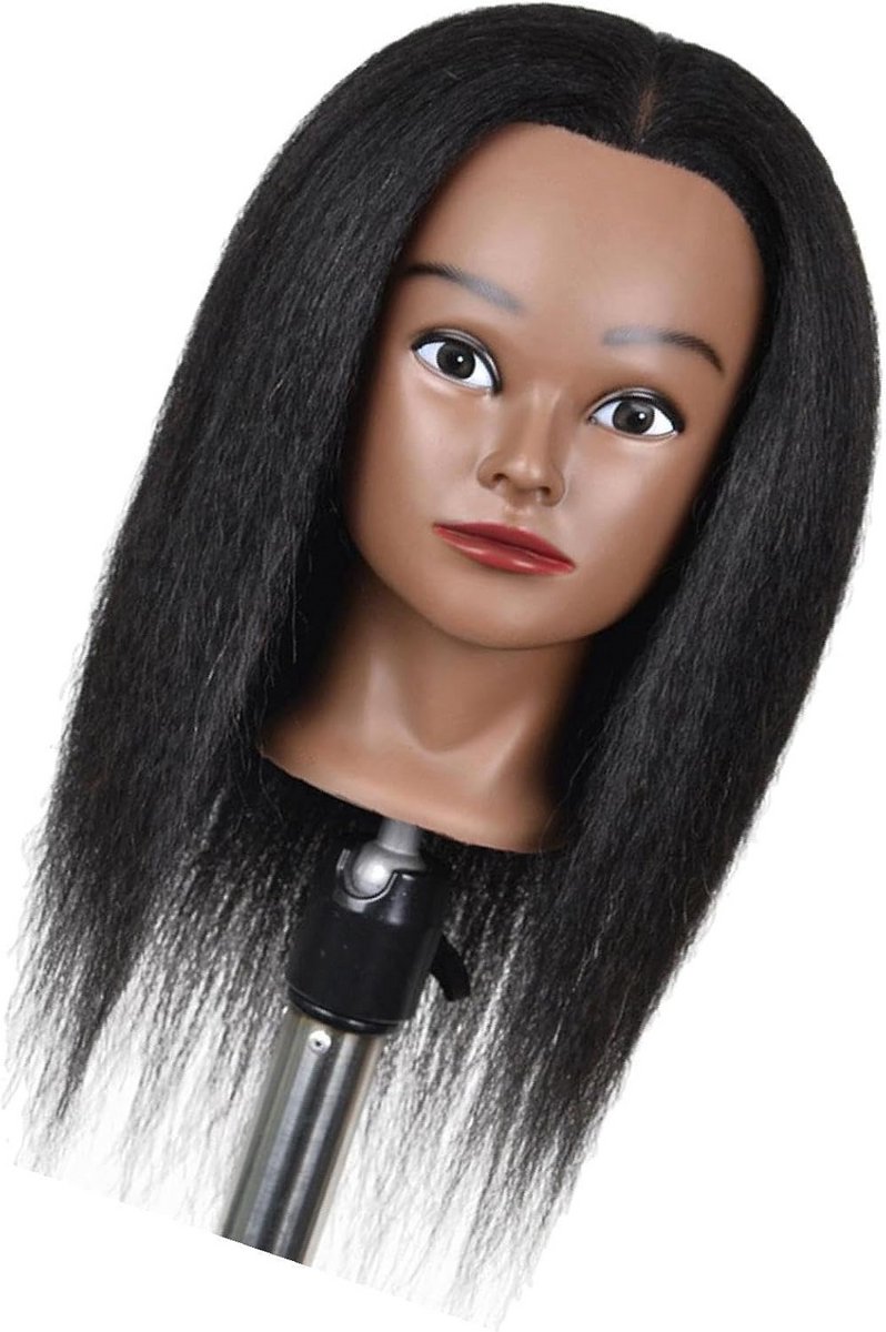 Professioneel Oefenhoofd Haarstyling 35cm - Mannequin Hoofd voor Kappers en Studenten