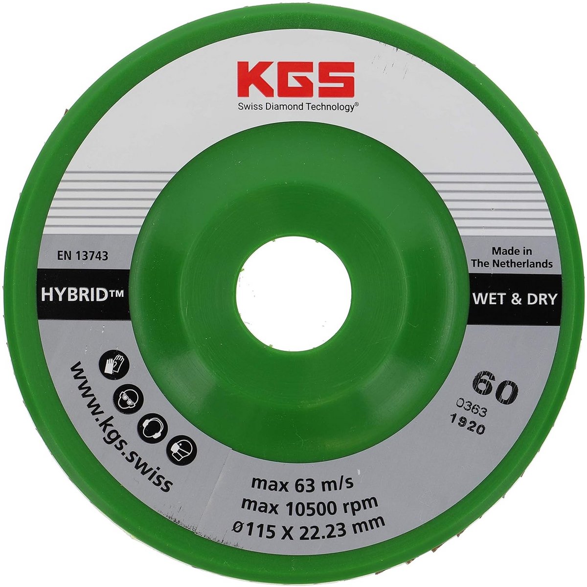 Hybride Diamant Doorslijpschijf 115 mm voor Natuursteen en Graniet