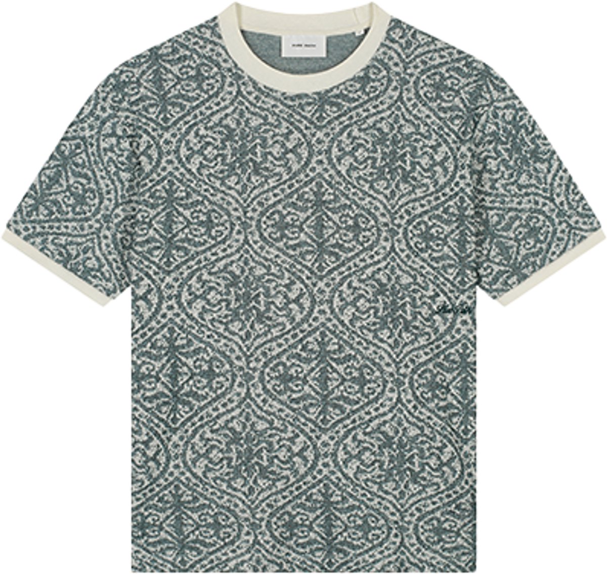 Pure Path Jacquard Pattern T-Shirt