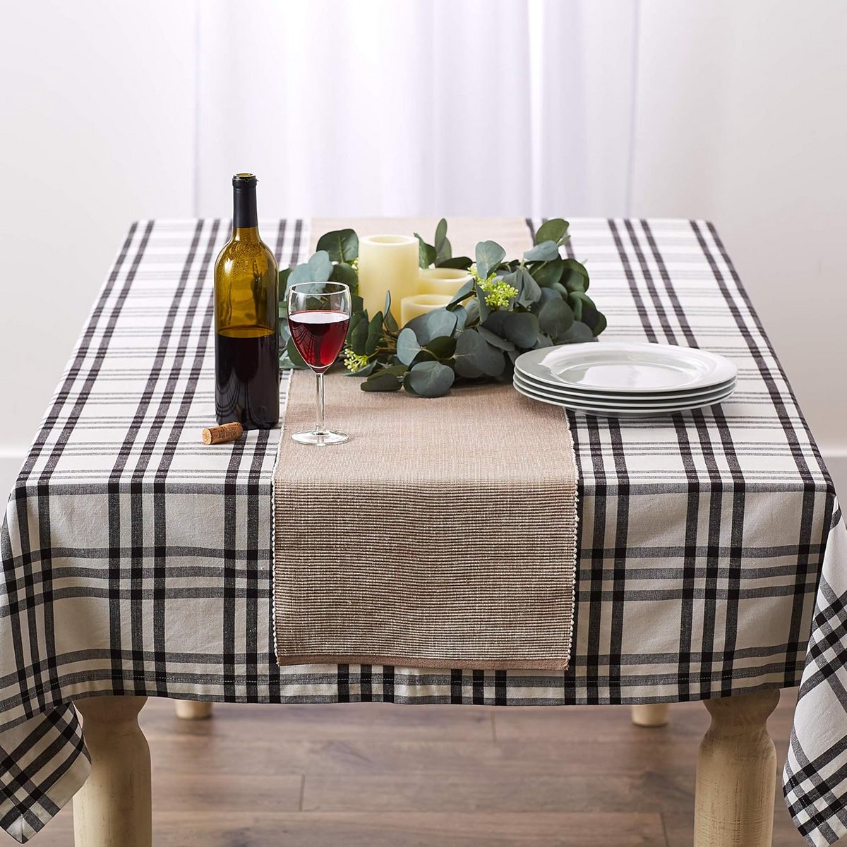 Katoenen Tafelloper Stone - 13x72 Inch - Duurzaam Tafeltextiel