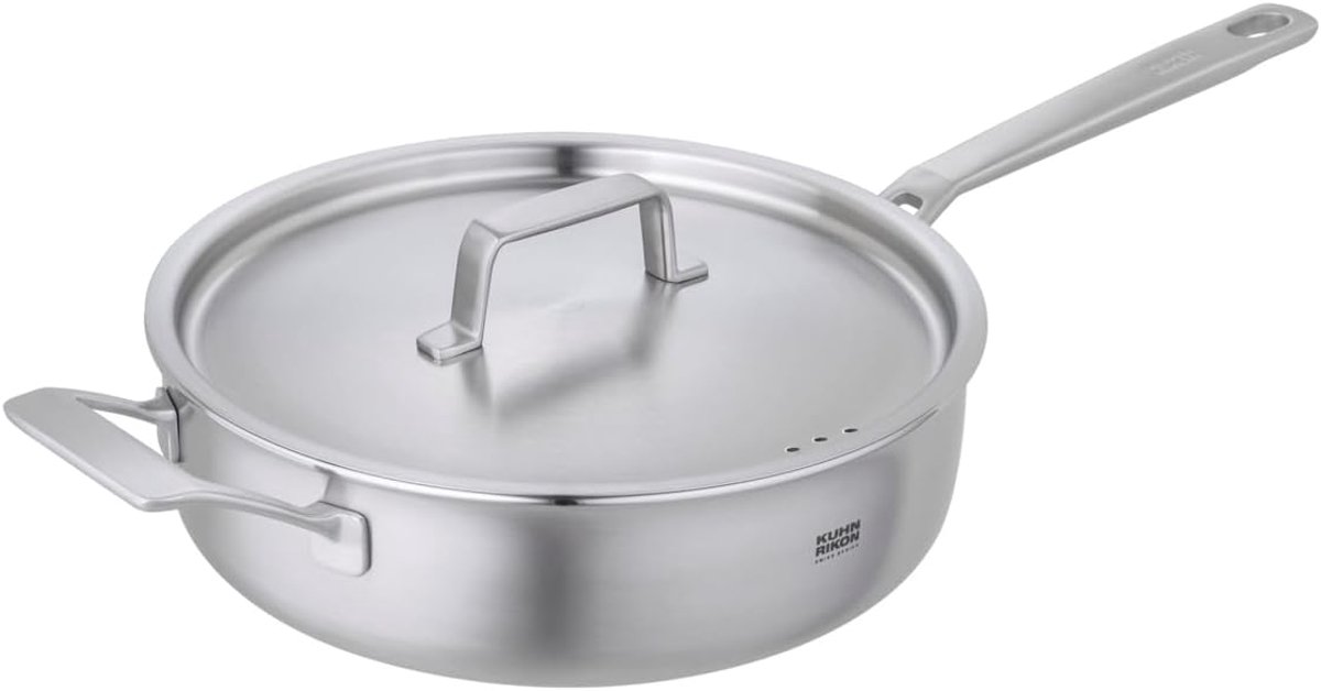 Koekenpan - Sauté pan - Snel koken - 5-laags constructie - 28 cm - Zilver