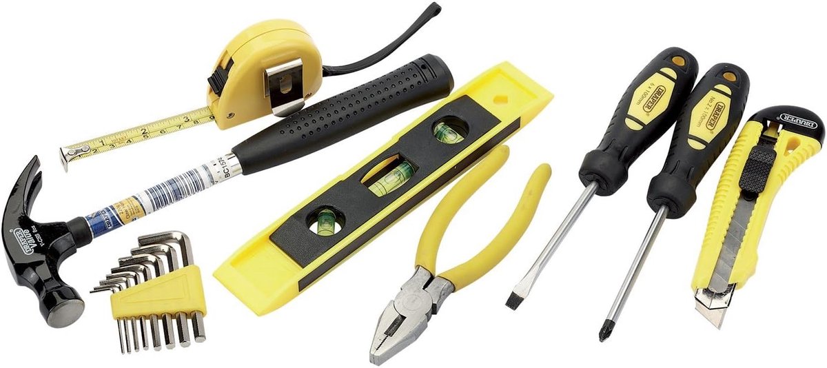 Gereedschapsset 15-delig - Handgereedschap Set - Klussen en Reparatie - Compleet voor Diverse Taken - 40cm Breed
