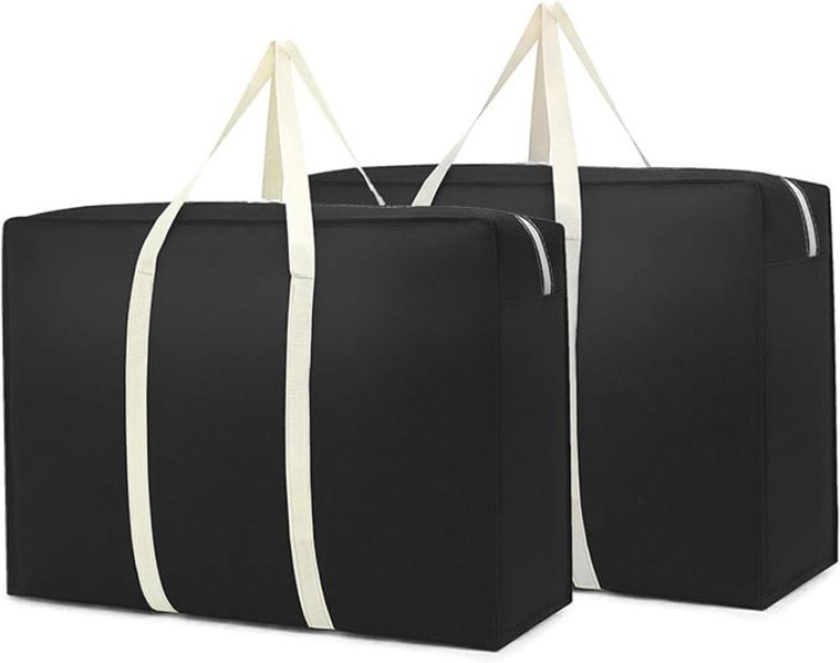 2-pack grote opbergzakken voor beddengoed en kleding, waterdicht en opvouwbaar
