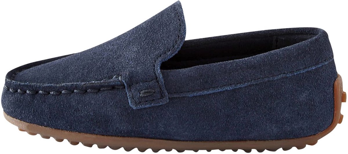 Next - Jongens - Suède instaploafers met brede pasvorm (G) - Blauw