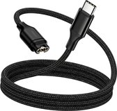 Oplaadkabel geschikt voor Garmin horloge - Oplader geschikt voor Garmin Vivoactive, Forerunner, Venu & Fenix - USB kabel - Stevig Nylon - 1 Meter - Zwart