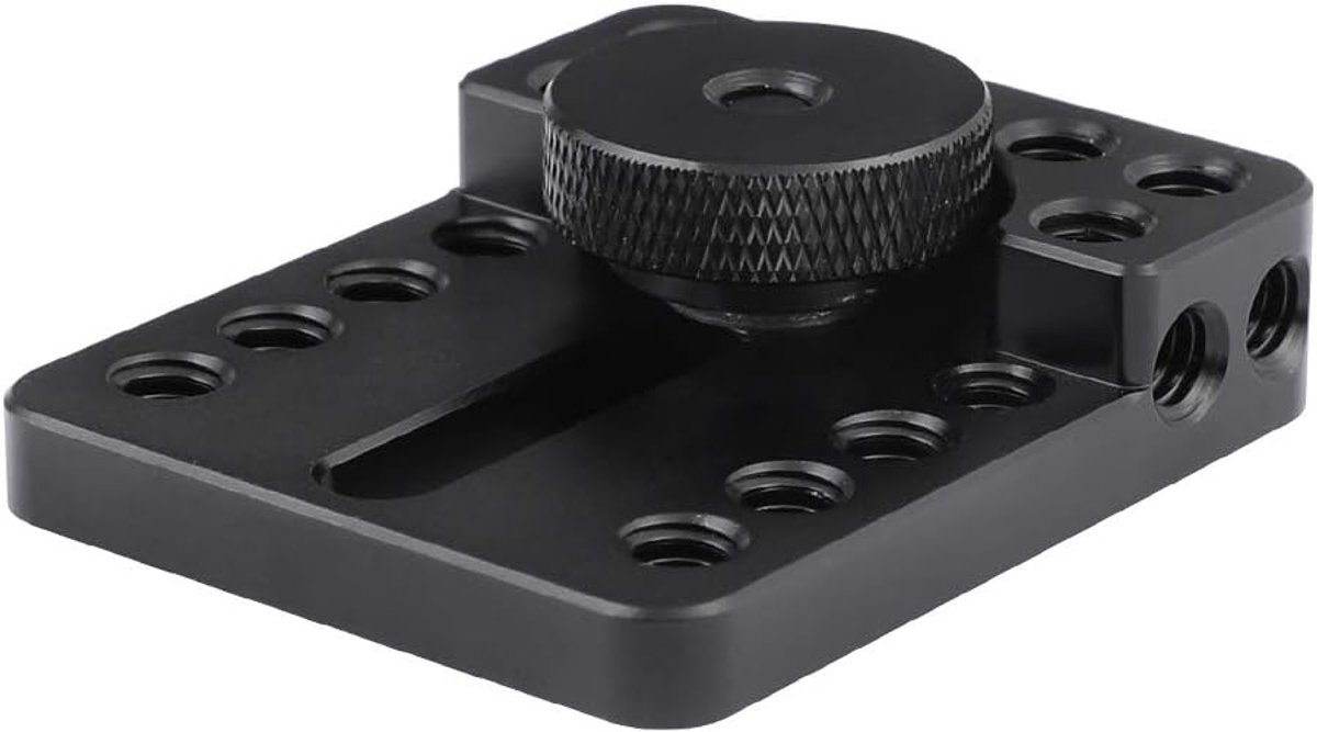 Camera Kaasplaat - Top Plaat - Video Opnames - Schoen Mount - 6x5x2 cm - Zwart