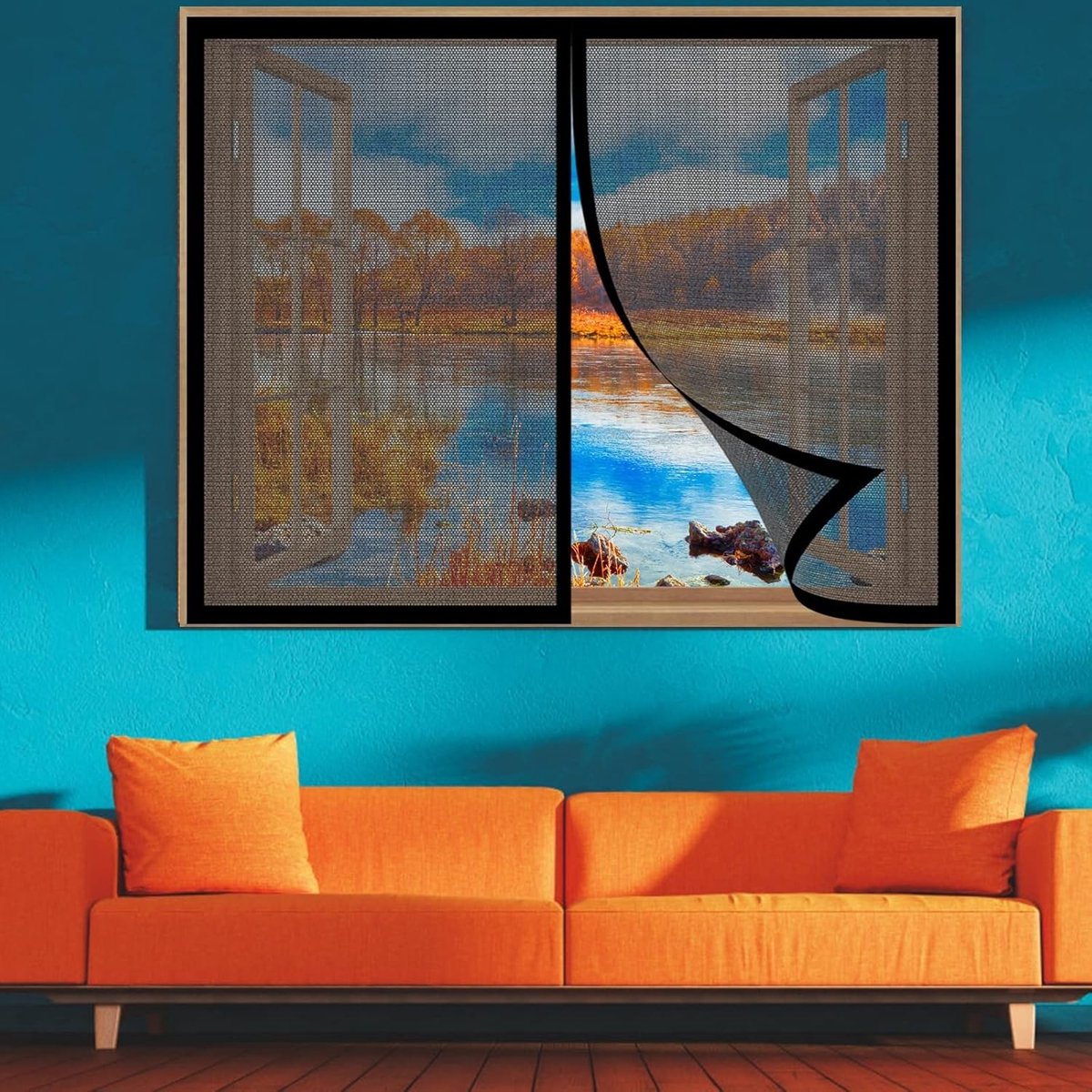 Raam Hor - Muggenhor - Insecten Buiten - Zonder Boren - 95 x 155cm - Zwart