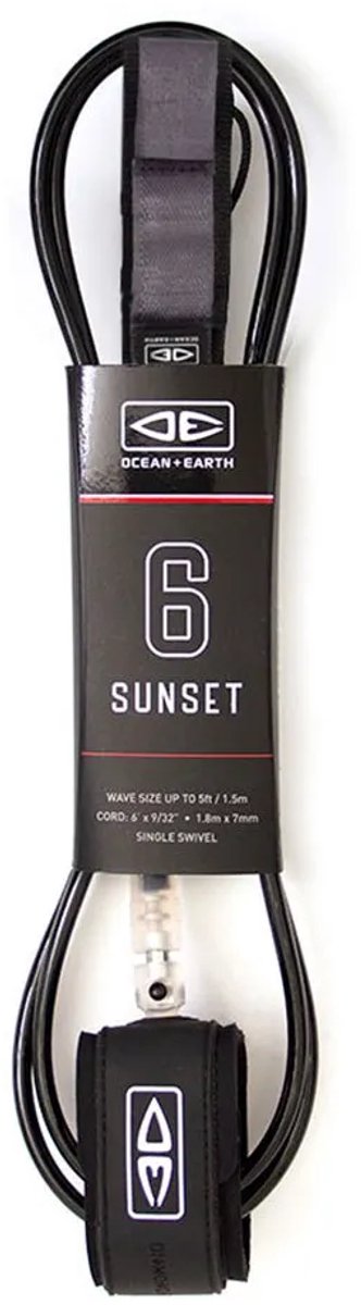 Ocean & Earth Sunset Moulded Surflijn 7 Mm Zwart 6´0´´