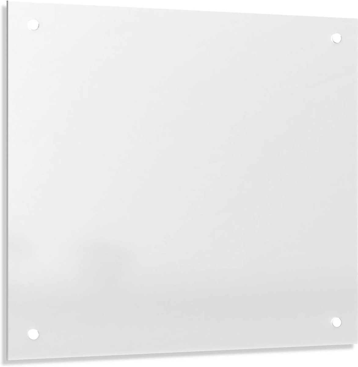 Keuken Spatscherm - Glas Plaat - Koken Beschermen - Hittebestendig Gehard Glas - 40x60 cm - Wit