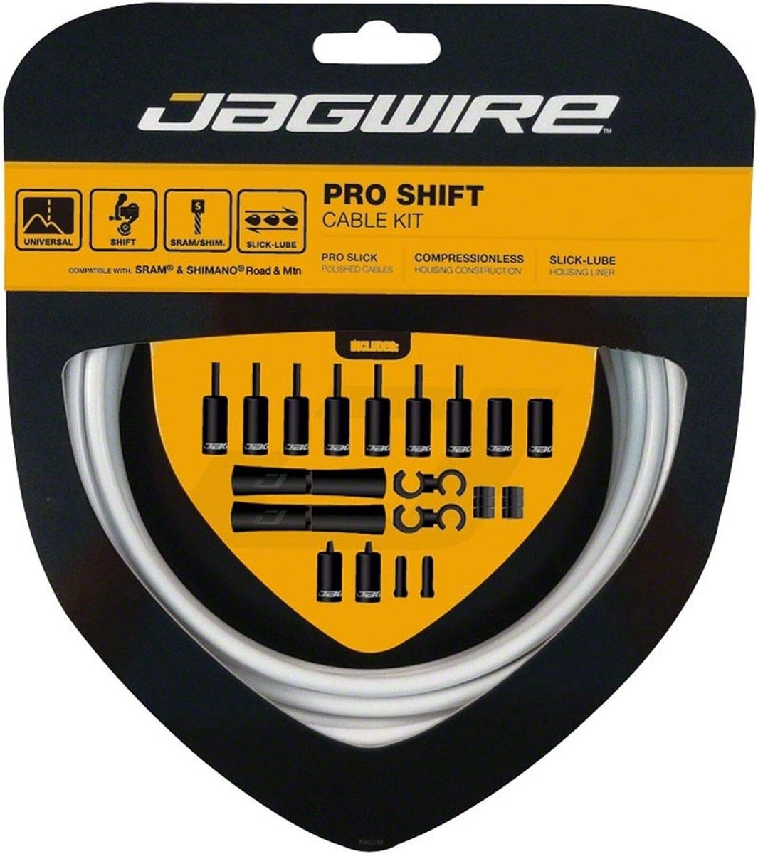 Schakel Kabelset - Fiets Kabel Upgrade - Soepel Schakelen - Lage Wrijving Ontwerp - Universele Lengte - Wit