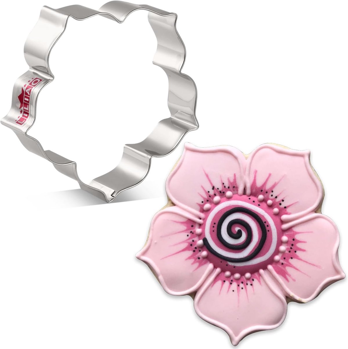 Koekjesvorm Bloem - Bakvorm - Koekjes Bakken - Roestvrij Staal - 8.9 x 8.9 cm - Zilver
