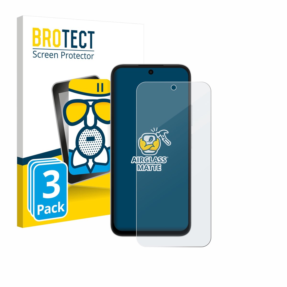 BROTECT - Screenprotector voor Oppo A6s 4G - Folie Beschermfolie Beschermglas matte 3 Stuks
