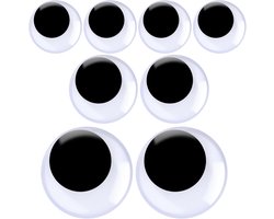 Gigantische Googly Ogen - Wiebelogen Zelfklevend - Creatieve Knutselprojecten - Drie Verschillende Maten - Tot 10cm Diameter - Wit Zwart