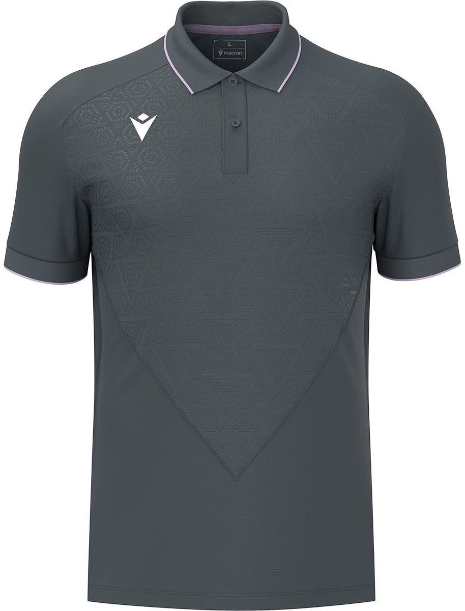 Macron Thunder Baldwin Polo Heren - Antraciet / Lila | Maat: M