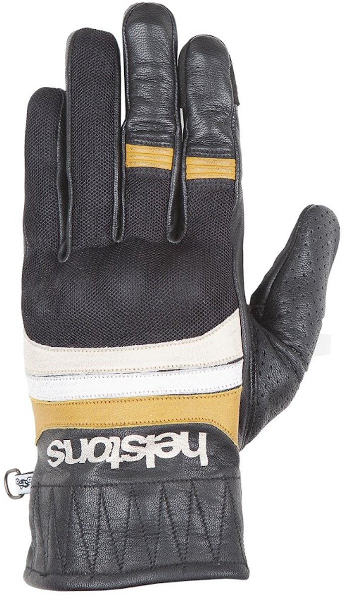Helstons Bull Air Mesh Zwart Beige Wit Geel - Handschoen