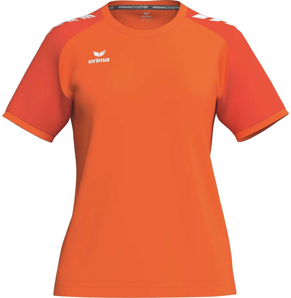 Erima Wings Shirt Korte Mouw Dames - Oranje / Mandarine | Maat: 40