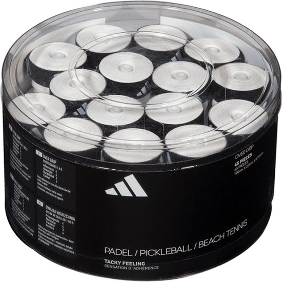 Adidas Box (45X) Padel Overgrip - Wit | Maat: UNI Adidas Box (45X) Padel Overgrip - Wit | Maat: UNI