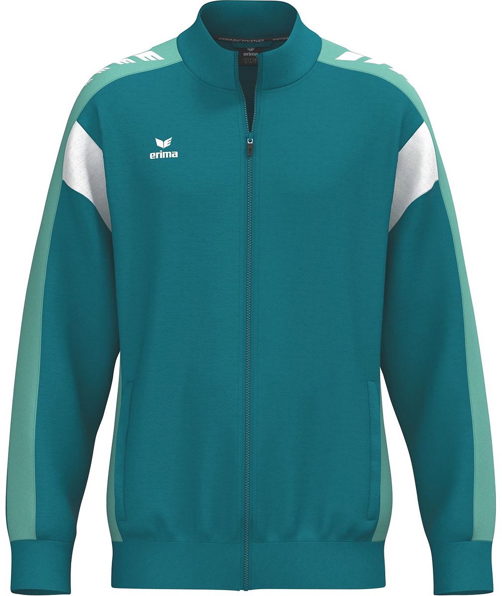 Erima Celebrate 125 Trainingsjack Kinderen - Tahitian Blue / Mintgroen | Maat: 128