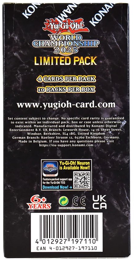 Yu-gi-oh Limited Pack World Championship 2025 Booster Box | Games | bol