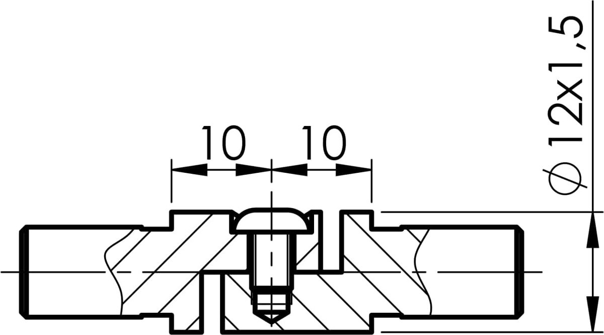 Verstelbare Buisverbinder - Scharnier Connector - Leuning Constructie - 0-90 Graden Instelbaar - 12mm Buis Diameter - Zilver