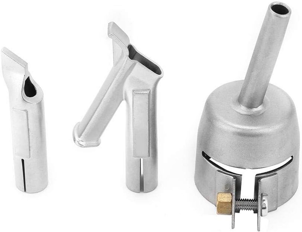 Snellasmondstuk 3 stuks 5 mm voor heteluchtpistool - PVC-kunststof zilver .