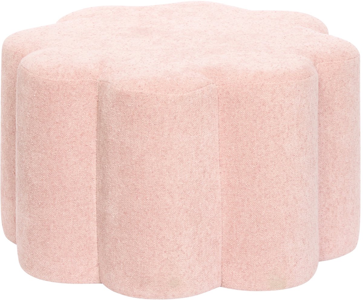 Atmosphera Fleur de Rose Poef - Ø50xH30cm - Roze