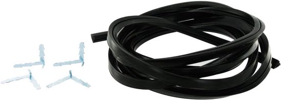 Universele oven deur pakking siliconen rubber 4-zijdig 292 cm hittebestendig afdichting kit zwart