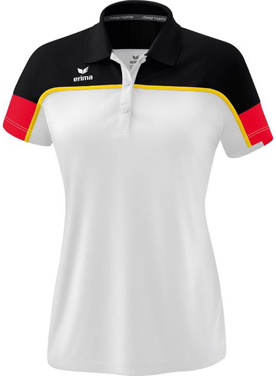 Erima Change Polo Dames - Wit / Zwart / Rood | Maat: 44