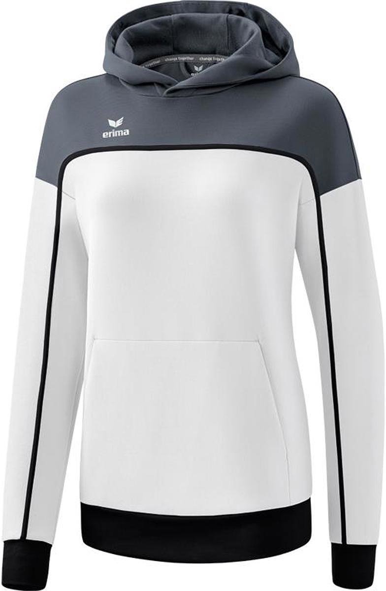 Erima Change Sweatshirt Met Capuchon Dames - Wit / Slate Grey / Zwart | Maat: 36