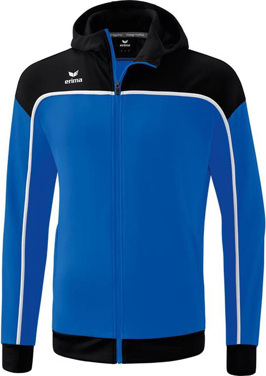 Erima Change Trainingsjack Met Capuchon Kinderen - New Royal / Zwart / Wit | Maat: 152