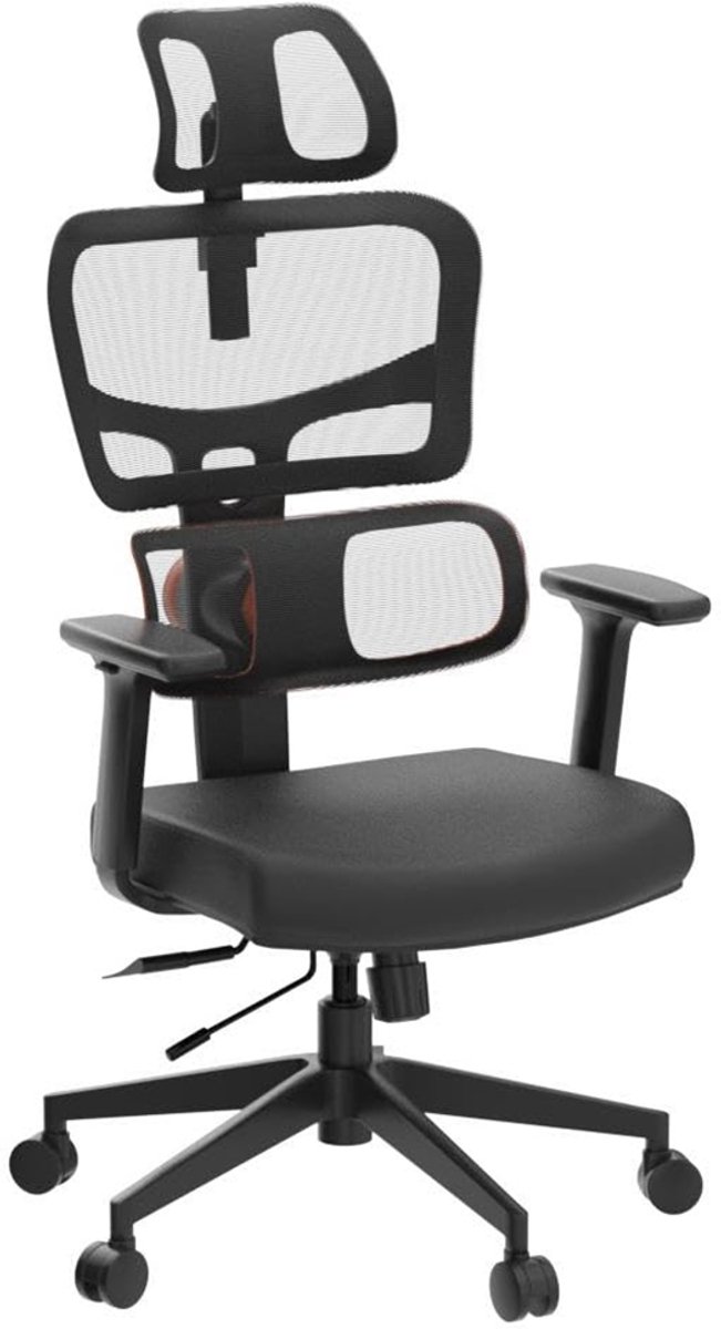 Ergonomische Stoel - Adaptieve Ondersteuning - Verstelbare Armleuningen - Hoofdsteun