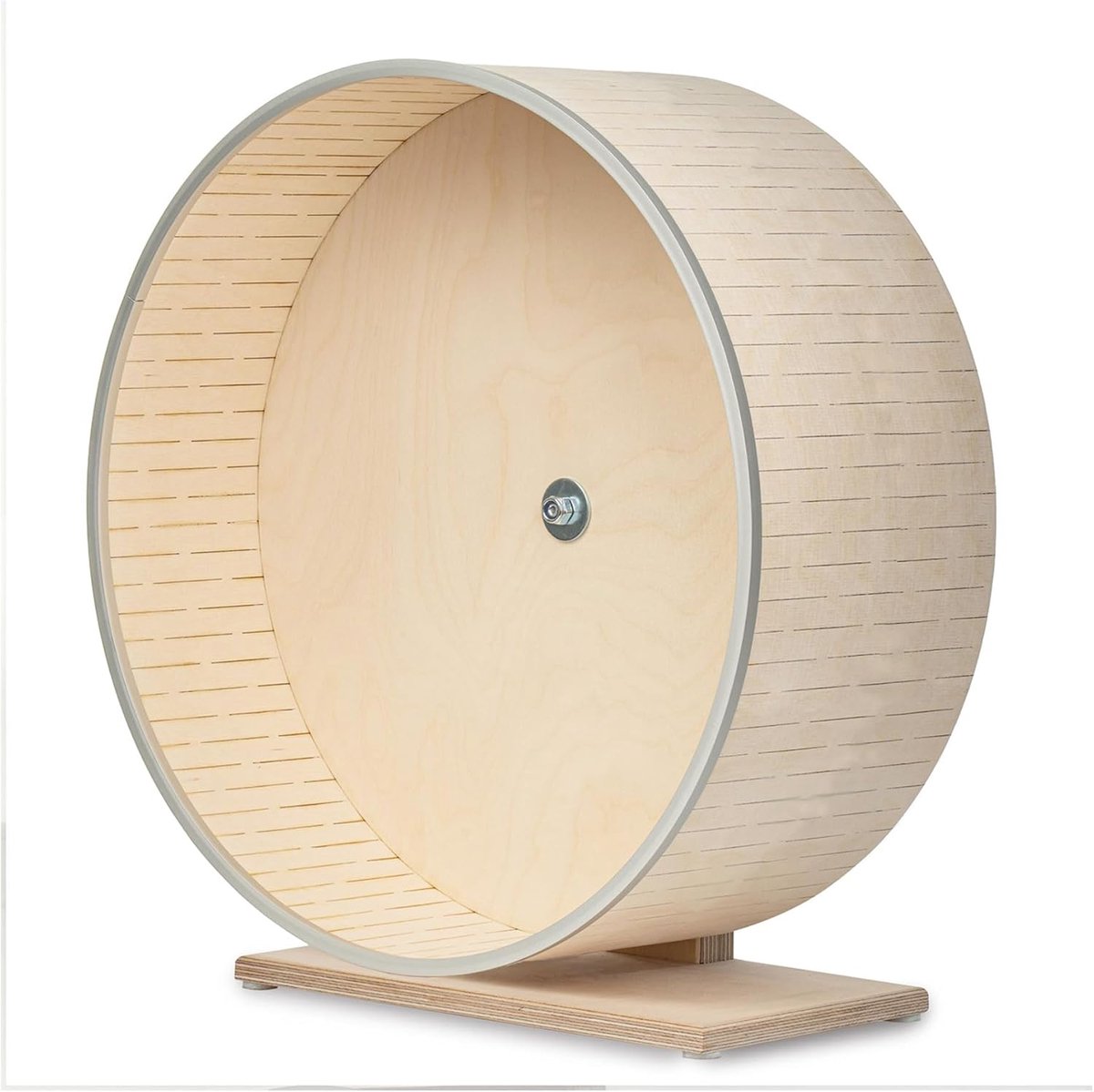 Huisdier Loopwiel - Dieren Trainingswiel - Binnen Beweging - Extra Breed Loopvlak - 33 cm Diameter - Beige Wit