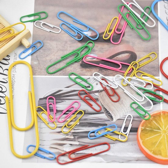 250 Stuks Paper Clips Stationary Set - Gekleurde Paper Clips - Plastic ...