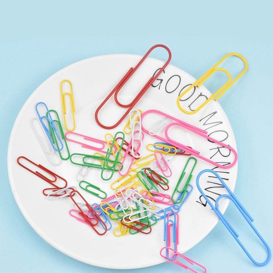 250 Stuks Paper Clips Stationary Set - Gekleurde Paper Clips - Plastic ...