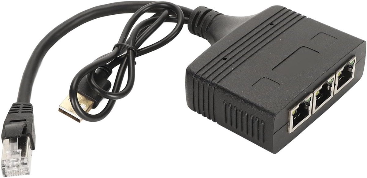 Ethernet Splitter - Netwerk Adapter - Netwerk Uitbreiding - 1 Op 3 Poorten - 1000Mbps Snelheid