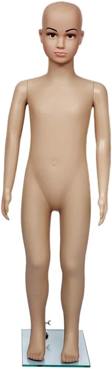 Kinder Etalagepop - Kinderpop Presentatie - Kleding Tonen - Milieuvriendelijk PE Materiaal - 110 cm Lengte - Beige van kinder — afbeelding 5