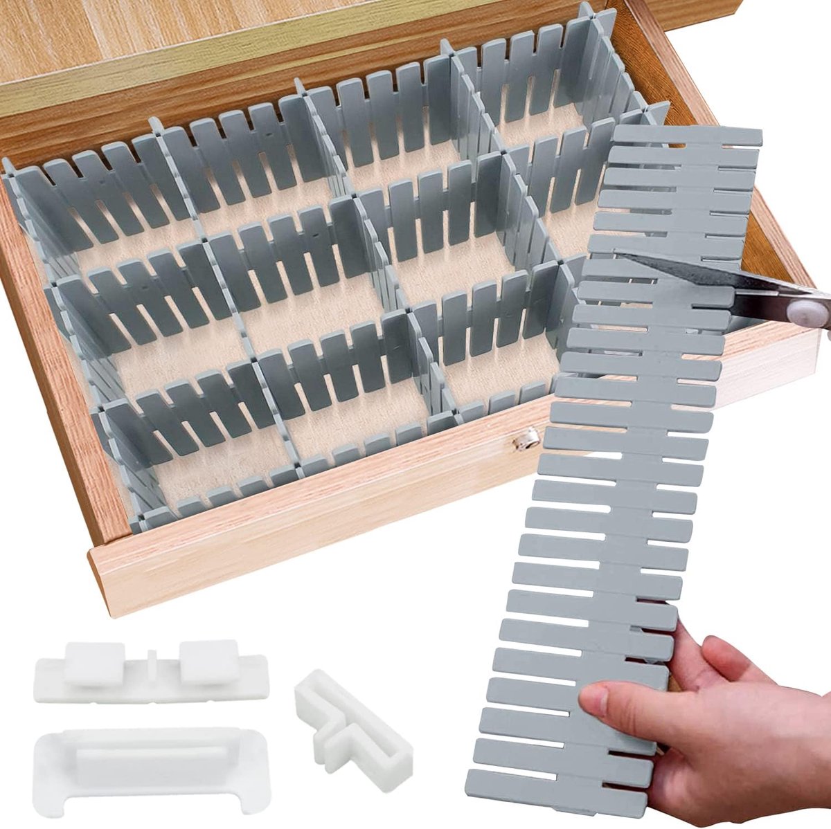 Lade Organizer - Verdelers - Kantoor Keuken - 16 Stuks Verstelbaar - 32 x 20 cm - Blauw