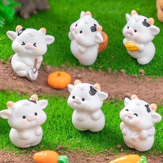 LIANCHEN 6 Kunststof Paddenstoelfiguurtjes – Hars Mini-paddenstoelen Voor Tuin, Gazon, Terrarium En Miniatuurlandschappen