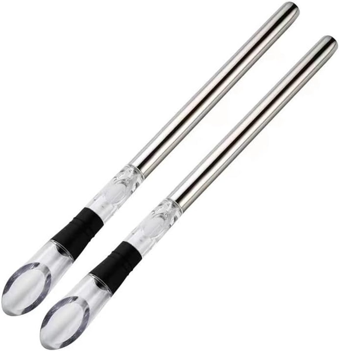 Wijnkoeler Set - Flessenkoeler Staaf - Wijn Serveren - Roestvrij Staal - 35 cm Lengte