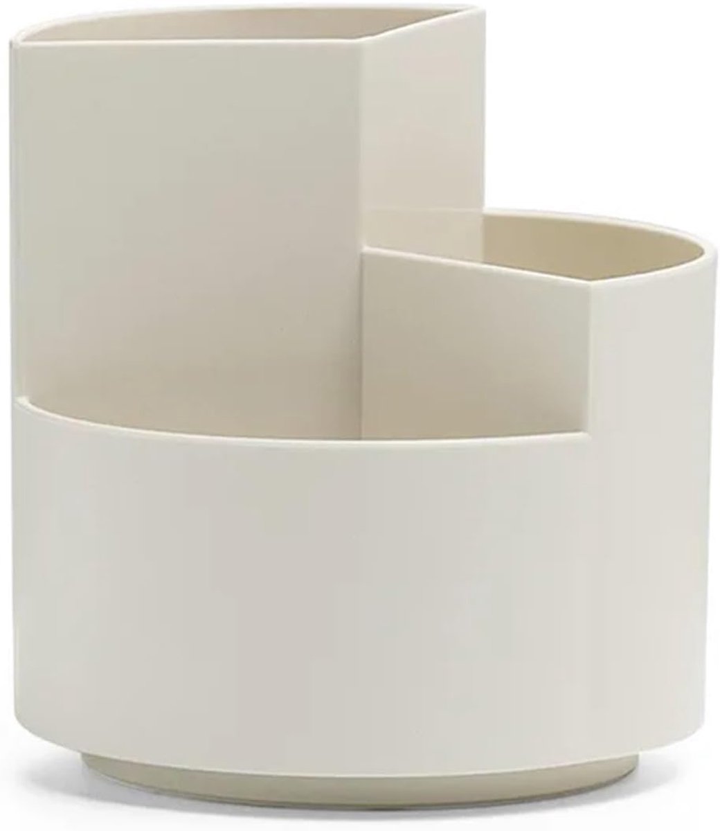 Bureau Organizer - Pen Houder - Bureau Opslag - Draaibaar 3 Vakken - Zoals Afgebeeld - Wit