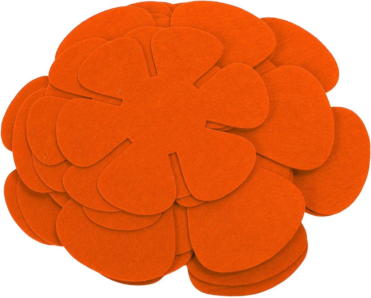 Vilten Pannenbeschermers - Kookgerei Verdelers - Krasvrije Opslag - Zacht Betrouwbaar Materiaal - 12 Stuks - Oranje