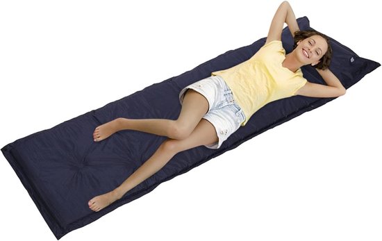 Slaapmat Zelfopblaasbaar - Luchtbed Kamperen - Outdoor Avontuur - Vochtwerende Laag - 183x57x2.5cm - Blauw — afbeelding 5