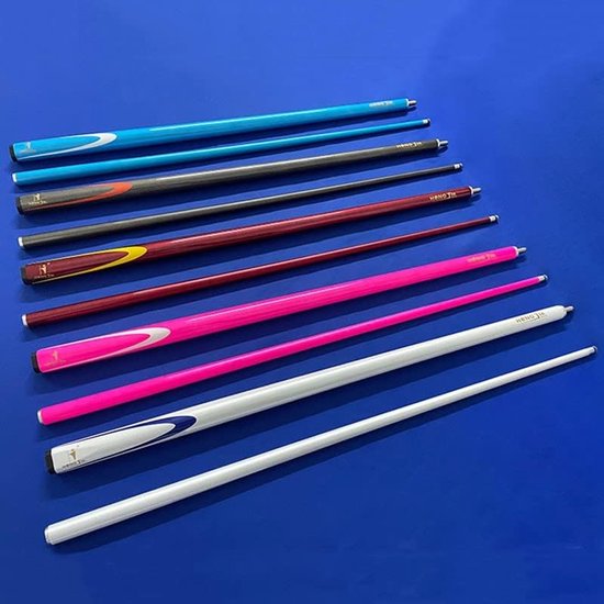 Biljartkeu Set - Poolstokken - Spel Oefenen - Koolstofvezel Constructie - 145 cm 19 Oz - Zwart — afbeelding 5
